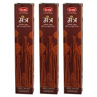 인센스스틱 HEM Mantra Incense Agarbatti Pack of 3 Incense Sticks Boxes, 15gms Each, Hand Rolled in India Fresh, Pure and Long Lasting Fragrance for Relaxation, Anxiety and Stress Relief, Calm