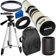 Ultimaxx 650-1300mm (w/ 2X- 1300-2600mm) Telephoto Zoom Lens Kit for Nikon D7500, D500, D600, D610, D700, D750, D800, D810, D850, D3100, D3200, D3300, D3400, D5100, D5200, D5300, D