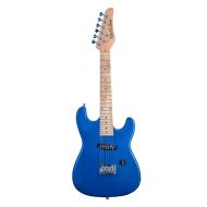 Directly Cheap 32 Metallic Blue Junior Kids Mini 1/2 Half Size Electric Starter Guitar with Learn to Play Guitar DVD, Bag, Strap, Extra Strings, & DirectlyCheap(TM) Medium Guitar Pick