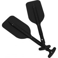 BESPORTBLE 2pcs Telescoping Paddle Lightweight Stand- up Paddle Oars Collapsible Safety Boat Paddle for Water Sport Floating Paddle Board Accessories Black
