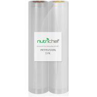 NutriChef Two 8X50 4 mil Commercial Grade Vacuum Sealer Food Storage Rolls | Create Your Own Size Bag! For NutriChef, and Other Brands