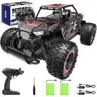 BEZGAR 18 RC Cars-1:14 Scale Remote Control Car, 2WD High Speed 20 Km/h All Terrains Electric Toy Off Road RC Vehicle Truck Crawler with Two Rechargeable Batteries for Boys Kids an