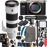 Sony a7C Mirrorless Full Frame Camera Body with FE 200-600mm F5.6-6.3 G OSS Super Telephoto Zoom Lens SEL200600G Silver ILCE7C/S Bundle w/Deco Gear Photography Backpack Case Softwa