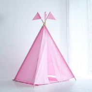 Cym Portable Kids Cotton Canvas Teepee,Best Choice Products Kids Cotton Canvas Indian Teepee Playhouse Sleeping Dome Play Tent,The Best Gift for All Babies(pink2-4 Person)