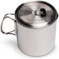 Solo Stove Solo Pot 900 - Lightweight Stainless Steel Backpacking Pot Boil Water Quickly Volume Markings and Pour Spout