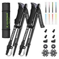 Extremus Mission Mountain Ultralight Trekking Poles ? One-Piece Construction Technology, 9.5 oz Aviation Aluminum Hiking Poles for Active Trekkers, Foldable Walking Hiking Sticks f