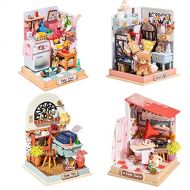 ROBOTIME DIY Miniature Dollhouse Kits for Teens Exquisite Wooden Craft Set with Furniture DIY Tiny House Kit Creative Gift & Home Decor