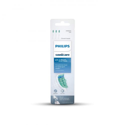 필립스 Genuine Philips Sonicare Proresults Replacement Toothbrush Heads, Hx6013/63, White, 3 Count