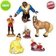 DSUSA NEW! Disney Beauty and the Beast Cake Toppers! 6 pieces PLUS FREE BONUS Princess Belle Suncatchers!!!!