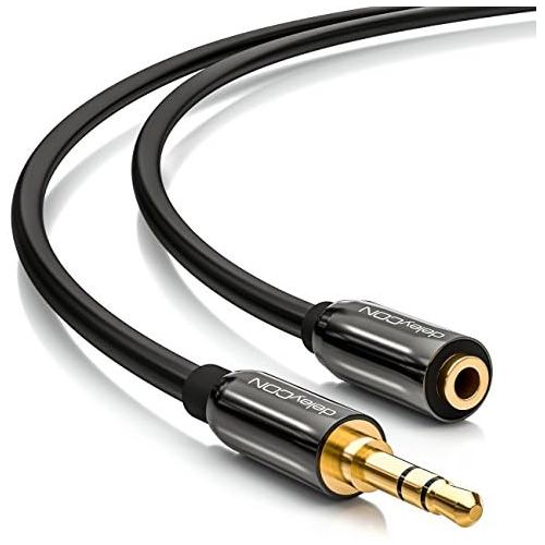  [아마존베스트]No deleyCON Premium HQ Stereo Audio Cable Adaptor Extension 0.5 to 5 Metres Cinch Metal Gold-Plated