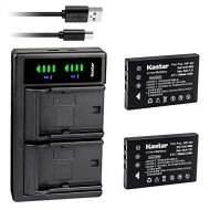 Kastar 2-Pack Battery and LTD2 USB Charger Replacement for Fujifilm NP-60 HP A1812A L1812A L1812B Photosmart R07 Q2232-80001, Kodak KLIC-5000 K7600-C, Toshiba NP-60 PDR-BT3, Olympu