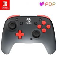 PDP REMATCH Enhanced Wireless Nintendo Switch Pro Controller, Rechargeable 40 hour battery power, Dual Programmable Gaming Buttons, 30-foot Connection, Licensed by Nintendo: Black Fade (Red & Black)