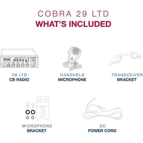 코브라 [아마존베스트]Cobra 29LTD Professional CB Radio - Emergency Radio, Travel Essentials, Instant Channel 9, 4 Watt Output, Full 40 Channels and SWR Calibration