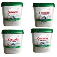 Cascade Platinum Pacs Dishwasher Detergent, Fresh Scent, JzYShL 4 Pack(92 Count)