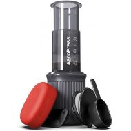 Aeropress Go Travel Coffee Press Kit - 3 in 1 brew method combines French Press, Pourover, Espresso - without grit or bitterness - Small portable Full bodied coffee maker for camping & travel
