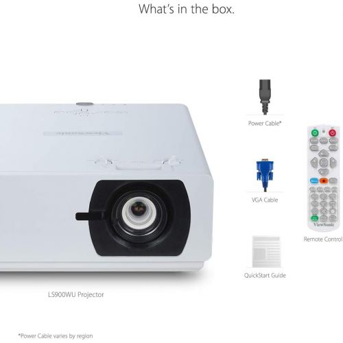  ViewSonic LS900WU 6000 Lumens Professional WUXGA Networkable Laser Projector with Horizontal and Vertical Lens Shift and Keystone for Large Venues