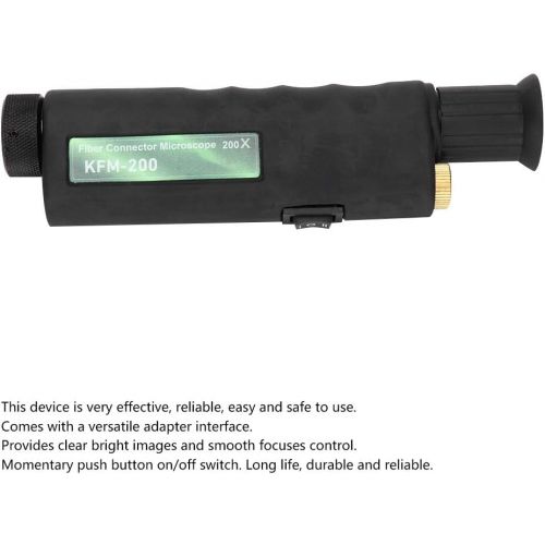  [아마존베스트]ASHATA 200x CL Fiber Optical Microscope Mini Handheld Optical Fiber Inspection Microscope with LED Light and 1.25mm & 2.5mm Adapter