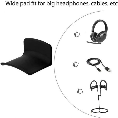  [아마존베스트]Avantree Neetto Headphone Hanger Holder Wall Mount, Headset Hook Under Desk, Universal Stand for Sennheiser, Sony, Bose, Beats, AKG, Audio-Technica, Gaming Headphones, Earphones, Cables - H