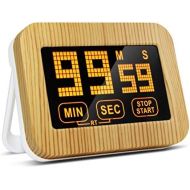 [아마존베스트]ZB ZealBoom Touchscreen Kitchen Clock Timer Digital Kitchen Timer Magnetic Electronic Egg Timer Stopwatch with LCD Display and Stand, Loud Alarm Clock for Cooking/Study/Sports Exer