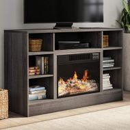 Lavish Home 80-FPWF-7 Electric Fireplace Stand-for TVs up to 47 Console with Media Shelves, Remote Control, LED Flames, Adjustable Heat & Light by Northwest (Gray), 44x15x28, Grey