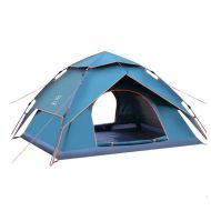 XUROM-Sports Camping Tent Instant Automatic Tent Double Layer Camping Tent 3-4 Person Family Dome Tents Waterproof Canopy Automatic Backpacking Hiking Tent for Outdoor, Hiking, Cli