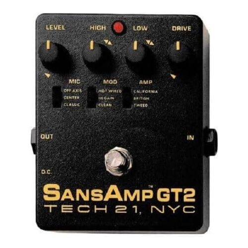  Tech 21 SansAmp GT2 Tube Amp Emulator Pedal