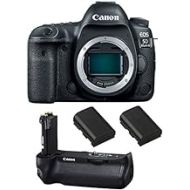 Canon EOS 5D Mark IV DSLR Camera (Body) + Canon BG-E20 Battery Grip + 2 Spare Batteries