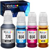 E-Z Ink (TM) Compatible Ink Bottle Replacement for Epson 774 664 T774 T664 High Yield to use with ET-2650, ET-16500, ET-4500, ET-2550, ET-3600, ET-2600, ET-4550 (Black, Cyan, Magen