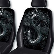 Syaraku&GENESIS Japan 2pcs Dragon Car Seat Covers Back Portion Car Seat Protector Universal Fit Automotive Japan Quality Fast and Furious Lightning Car Styling 42
