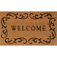Calloway Mills 120361729 Welcome Curlicue Doormat, 17 x 29 x 0.60 Natural/Black