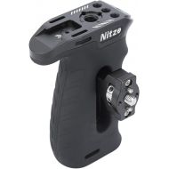 Nitze Ergonomic Side Handle with 1/4” Screw and Detachable Locating Pins, Left/Right Locating Side Handle for Camera and Monitor Rigs - PA29D