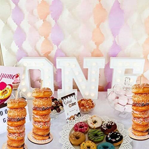 [아마존베스트]Amosfun Wooden Donut Stand Pole Donut Bagels Display Stand for Wedding Birthday Party