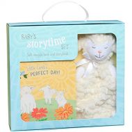 C.R. Gibson Little Lambs Perfect Day Board Book and Stuffed Animal Set for Newborns and Babies