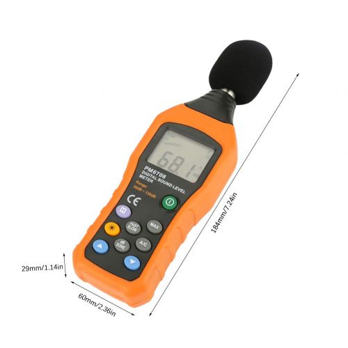  [아마존베스트]Wal front Sound Meter DB Sound Pressure Level Meter 30-130 dB Digital Decibel Audio Noise Tester with LCD Backlight Display