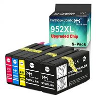 MM MUCH & MORE Compatible Ink Cartridge Replacement for HP 952XL 952 XL High Yield to use in OfficeJet Pro 8720 8740 8710 7740 8740 7720 8210 8715 8730 (5-Pack, 2 x Black, Cyan, Ma