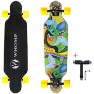WHOME Longboards Skateboard - 31 Pro Small Longboard Carving Cruising Skateboard - for Adult Youth Kid Beginner Girl and Boy T-Tool Included