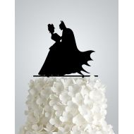 Frog Studio Home Acrylic Wedding cake Topper inspired Batman with Princess Tiana