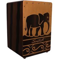 Sawtooth Harmony Series Hand Stained Elephant Design Compact Cajon