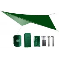 SHIJIANX Camping Rain Tarp,Lightweight Waterproof Windproof Hammock Tent Tarp,Multifunctional Ripstop Picnic Mat and Camping Shelter,Nylon Check Cloth,for Yard Outdoor Traveling Be
