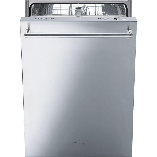 스메그 Smeg 24 Fully Integrated Dishwasher with Stainless Steel Door, 13 Place Settings, 5 Wash Cycles