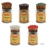 인센스스틱 Wildberry Short Incense Sticks - Set of 5 Autumn Fragrances - Cinnamon, Egyptian Musk, India Moon, Sensuality, Vanilla (Pack of 100 Each, Total 500 Sticks)