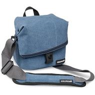 Cullmann Madrid Two Vario 400 Canvas Blue Camera Bag with Shoulder Strap for CSC Cameras with Attached Lens e.g. Panasonic Lumix DMC-G81, Sony Alpha 7-Series, Fuji X-T2, Leica M, 9