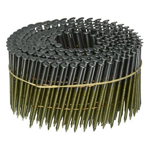 Hitachi 2 in. x 0.099 in. Full Round-Head Screw Shank Brite Basic Wire Coil Framing Nails (9,000-Pack)