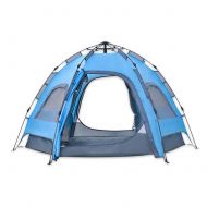 IDWO-Tent IDWO Camping Tent Waterproof Pop Up Tent Outdoor 3-4 Person Dome Tent Hiking Portable Hydraulic Tents, Blue