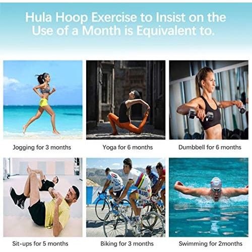  [아마존베스트]HKBTCH Hula Hoop for Weight Loss, Detachable in 6-8 Segments, Hula Hoop for Adults and Children, with Mini Tape Measure (1 kg)