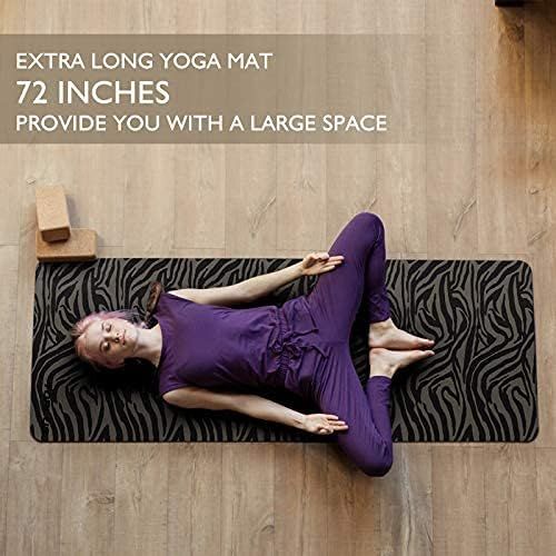  TOPLUS Yoga Mat -1/4 Inch Print Extra Pattern Thick Fitness Exercise Mat Non Slip for All Types of Yoga, Pilates & Floor Workouts