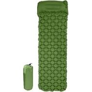 KMDJ Car Mattress Camping Mattress Camping Sleeping Mat with Built-in Pump Inflatable Camping Mat with Pillow (Color : Green)