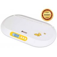 Boston Tech BA-104 - Accurate Digital Baby Scale For Toddlers and Pets with Comfortable Curving Platform; TARA and Hold Function. Includes Measuring Tape and Batteries
