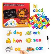 [아마존베스트]VARWANEO See Spelling Learning Toys Wooden Educational Matching Letter Puzzles Sight Words Spelling Games for Kids Montessori Preschool Gift Toys for 2 3 4+ Years Old Boys Girls ,N