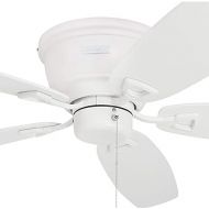 Honeywell Ceiling Fans Honeywell Glen Alden 52-Inch Ceiling Fan, Hugger/Flush Mount, Low Profile, Five White/Maple Reversible Blades, White